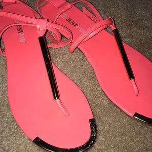 Hot pink strappt sandals